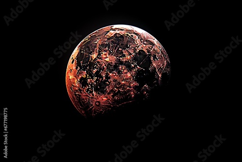 Total lunar eclipse the moon in the shadow of the earth, spectacular astronomical phenomenon