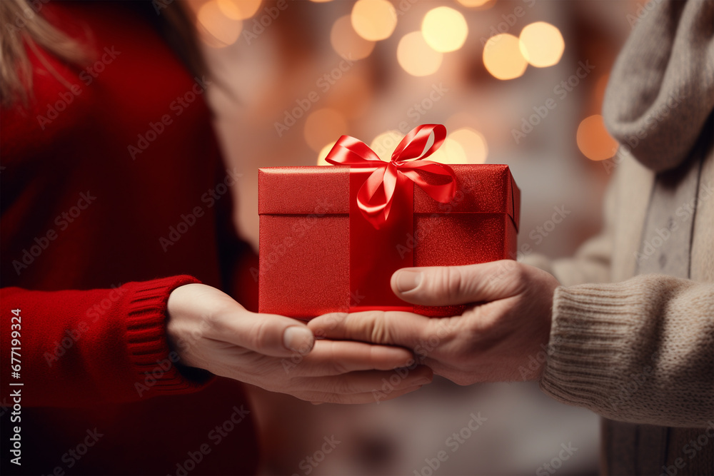 Christmas gift giving - AI generated Image Christmas gift giving - AI generated Image