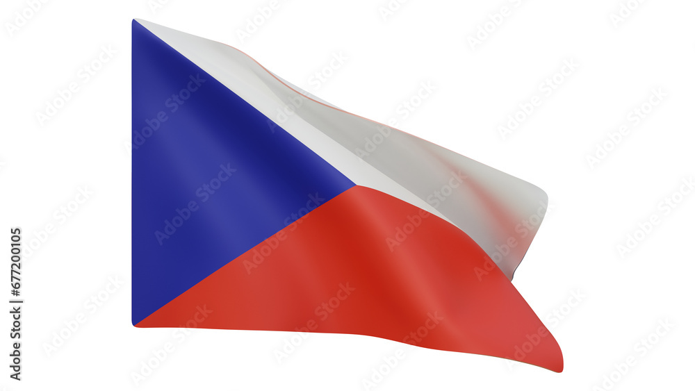 Czech republic flag realistic 3d render isolated, czech republic flag isolated, czech republic flag background Czech republic flag realistic 3d render isolated, czech republic flag isolated, czech republic flag background