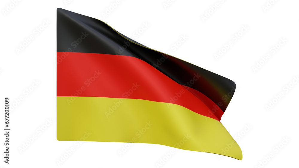 Germany flag realistic 3d render isolated, german flag isolated, deutschland flag background Germany flag realistic 3d render isolated, german flag isolated, deutschland flag background