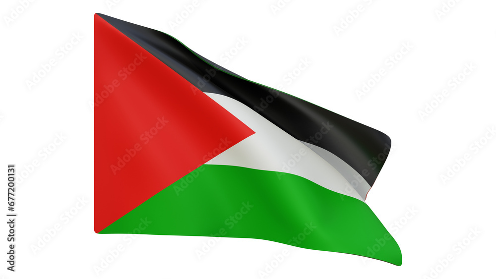 Palestine flag realistic 3d render isolated, palestine flag isolated, palestine flag background Palestine flag realistic 3d render isolated, palestine flag isolated, palestine flag background