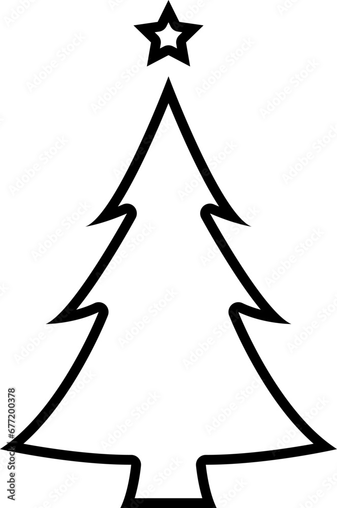 Christmas tree, spruce, pine line icon vector image. Christmas tree, spruce, pine line icon vector image.