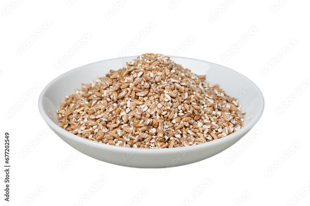 wheat malt grain barley isolated in white bowl background wheat malt grain barley isolated in white bowl background