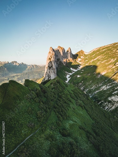 Vertical shot of Saxer Lucke in the Appenzell region of Switzerland photo