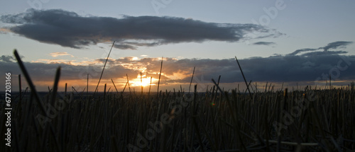 Lincolnshire Sunset after the harvest