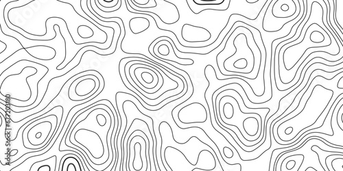 Topographic map background geographic line map with elevation assignments. Modern design with White background with topographic wavy pattern design.paper texture Imitation of a geographical map shades