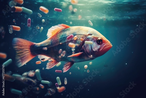A Trash Fish's Tale in the Symphony of Pollution, Echoing the Urgency of Environmental Reckoning © ChaoticMind