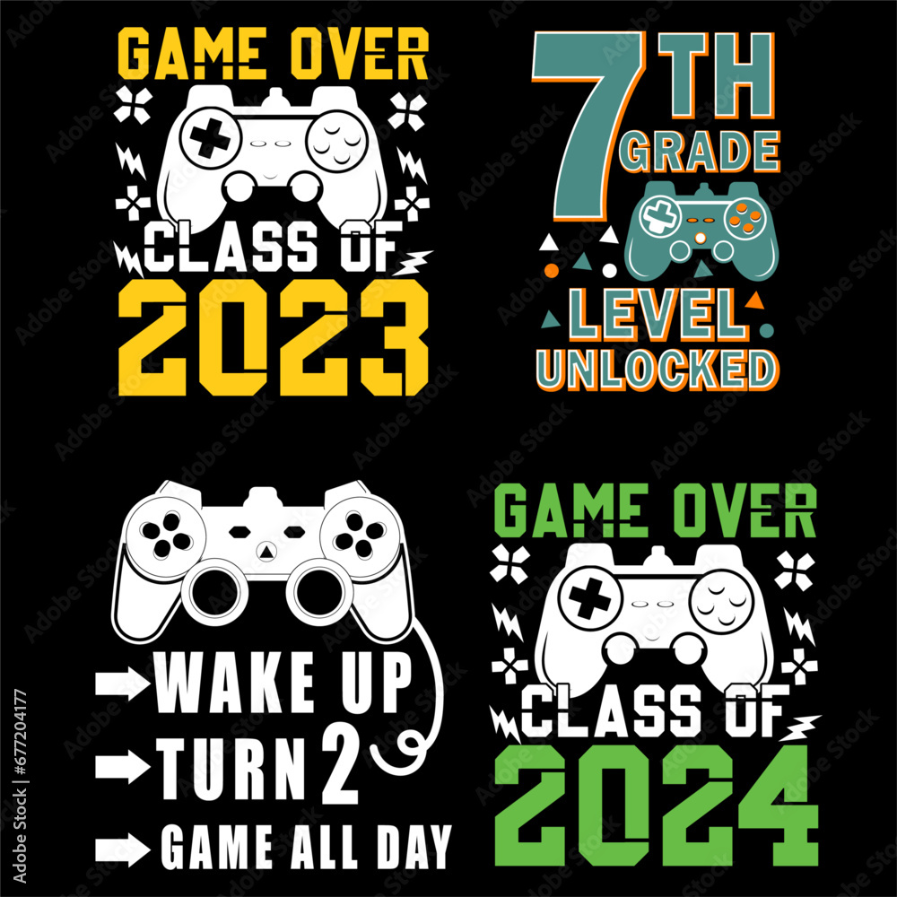 Gaming T shirt Design Bundle Gaming T shirt Design Bundle
