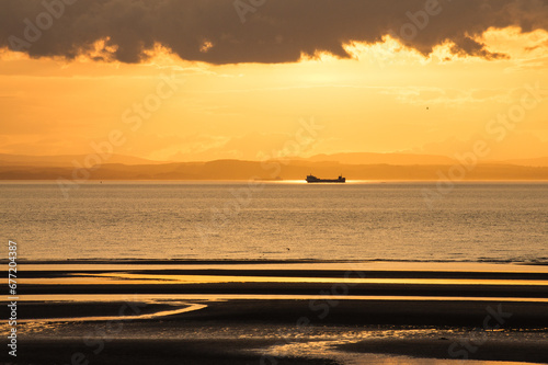 Sunset over the Forth estuary, taken from Aberlady