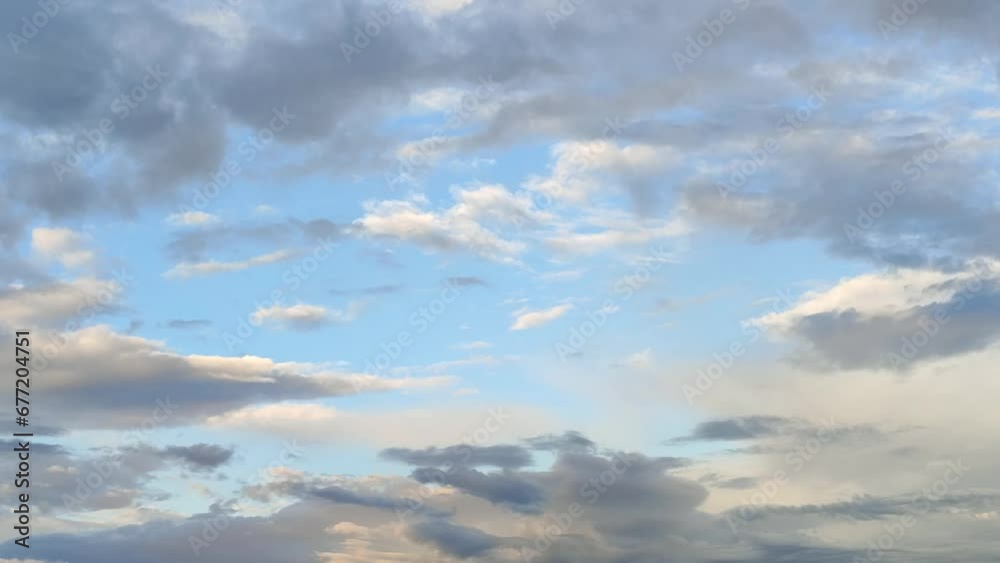 Aerial timelapse video of the clouds with blue clean sky in the background Aerial timelapse video of the clouds with blue clean sky in the background