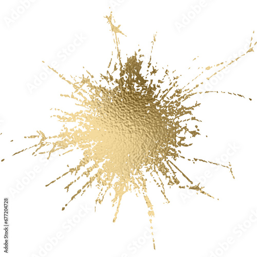 Goldener Fleck mit transparentem Hintergrund