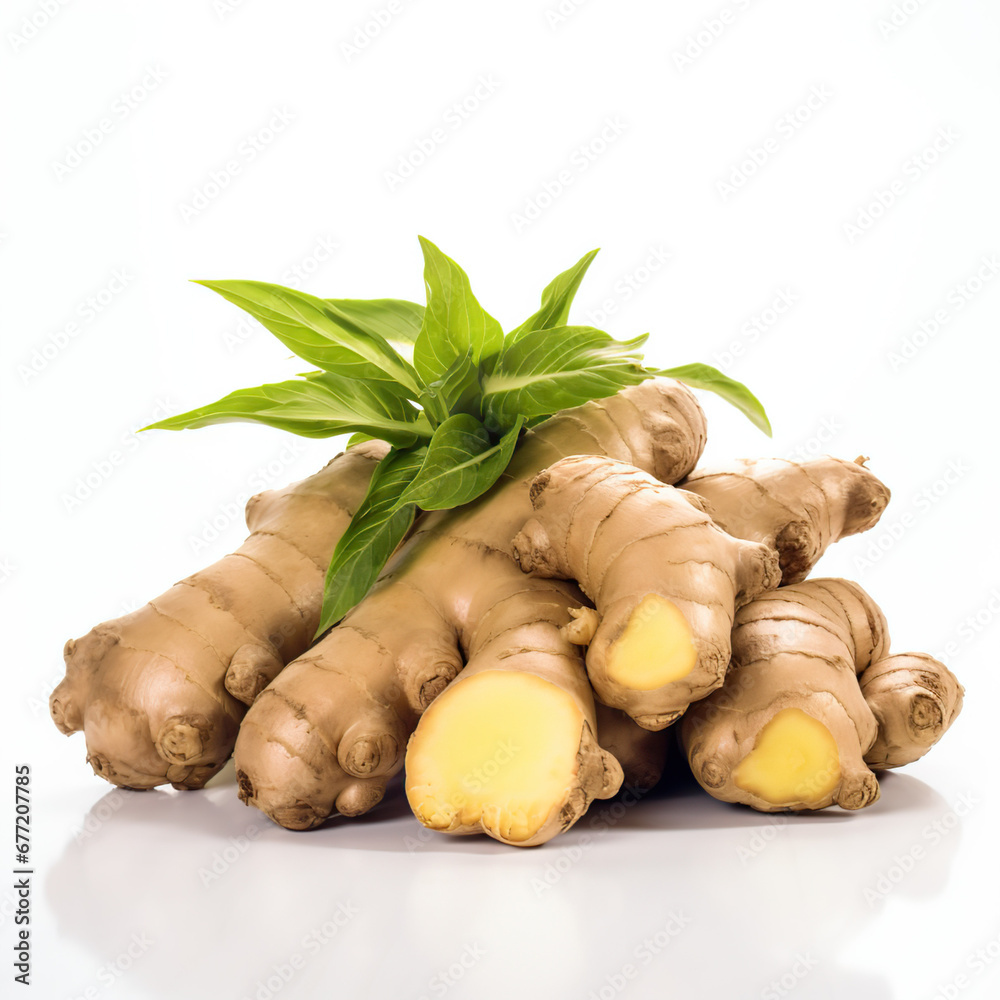 ginger on white background