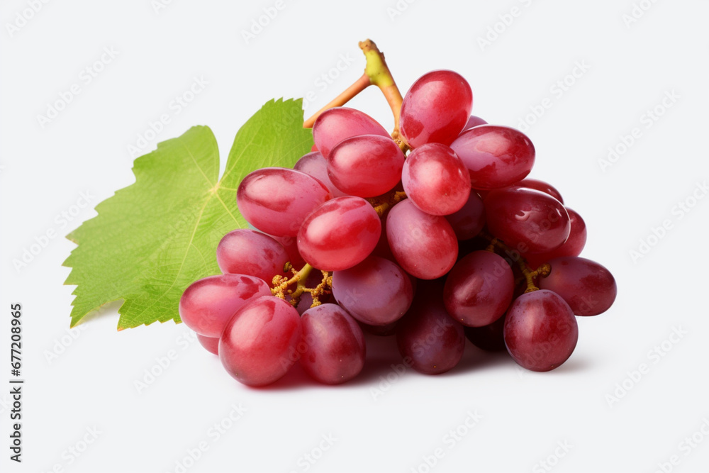 bunch of red grapes isolated on a white background transparent,png
