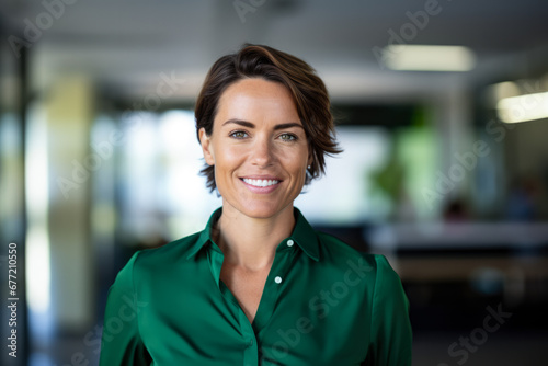 Confident Professional Woman in Modern Office