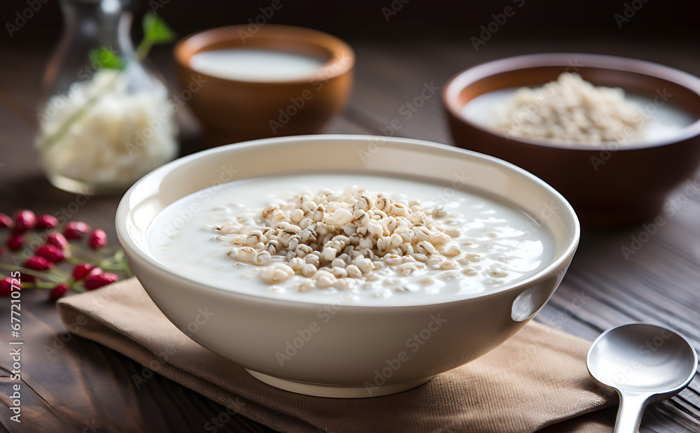 .Job’s tear in coconut milk, Asian dessert. Job's tears also known as adlay or adlay millet, Chinese pearl barley. .Job’s tear in coconut milk, Asian dessert. Job's tears also known as adlay or adlay millet, Chinese pearl barley.
