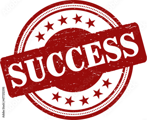 Success round red grunge stamp