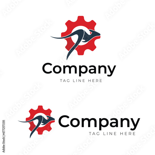 Kangaroo Logo design inspiration Vector