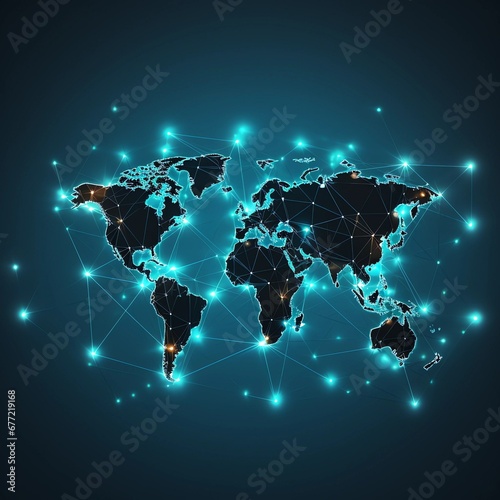 world map background, world map connected network, internet connection