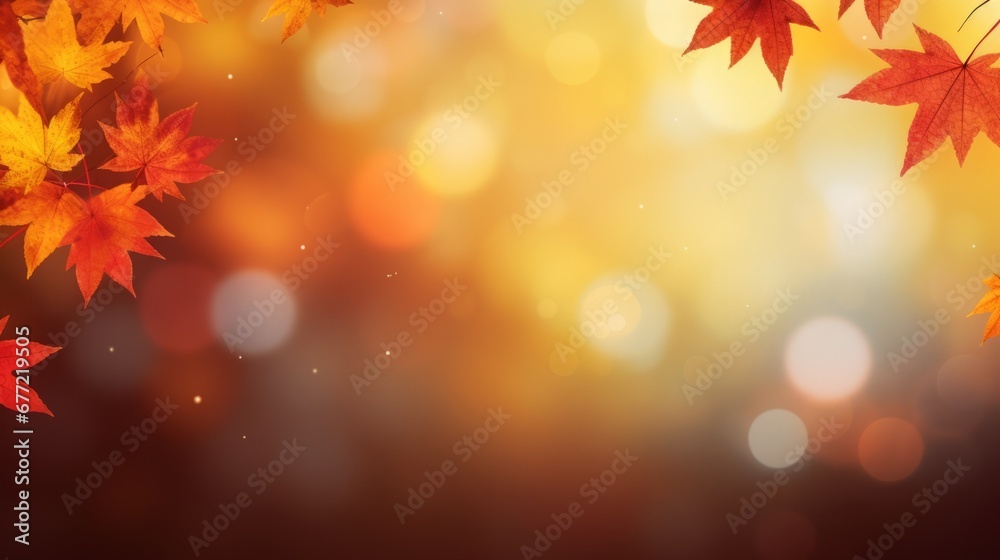 web banner design for autumn season and end year activity with red and yellow maple leaves with soft focus light an bokeh background, copy space, 16:9 web banner design for autumn season and end year activity with red and yellow maple leaves with soft focus light an bokeh background, copy space, 16:9