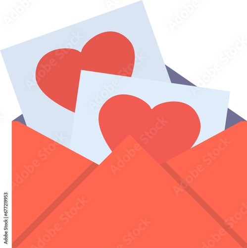 valentines day letter. cartoon romantic love 14 February party celebration, letters envelope gift box. vector cartoon minimalistic flat object collection.