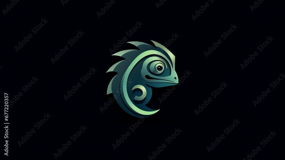 chameleon, logo design, minimalistic, copy space, 16:9 chameleon, logo design, minimalistic, copy space, 16:9