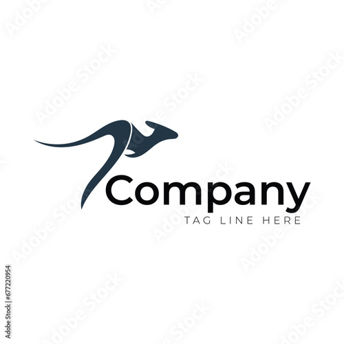 The modern concept of the kangaroo logo for businesses, companies, vector illustration