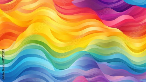 rainbow pattern design background, copy space, 16:9 #677221335