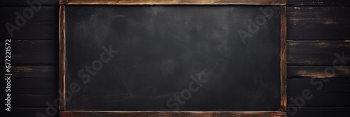 Vintage blackboard texture background with realistic chalkboard surface for education or creativity photo