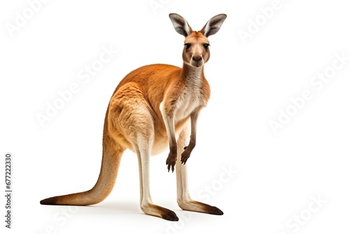 red kangaroo isolated on white background PNG