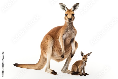 red kangaroo isolated on white background PNG © JetHuynh