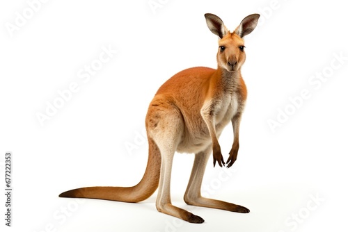 red kangaroo isolated on white background PNG © JetHuynh