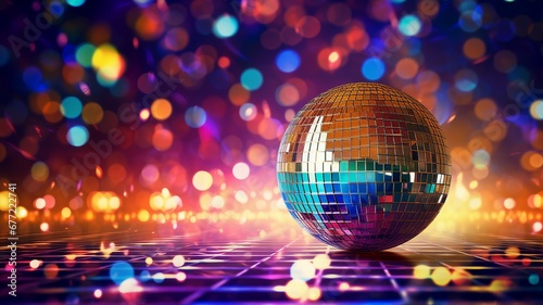 Glittering Disco Ball and Dance Party Extravaganza Background