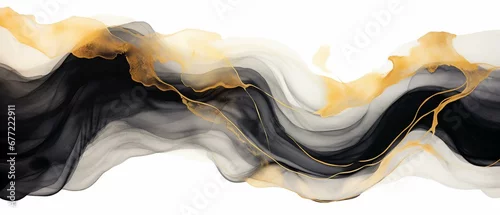 Panel kuchenny z motywem Abstract marble texture with gold splashes, luxury background, Natural luxury abstract fluid art watercolor in alcohol ink technique, Generative AI