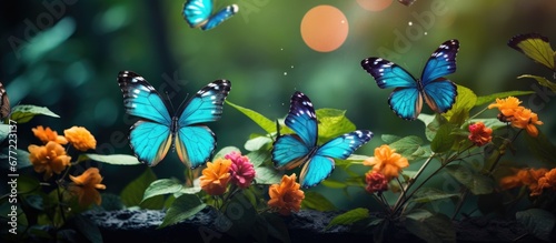 The flutter of vibrant butterflies showcases the breathtaking beauty of nature with the colorful hues adding a delightful charm to the evergreen and green landscapes of India