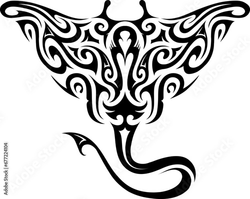 Manta ray tattoo