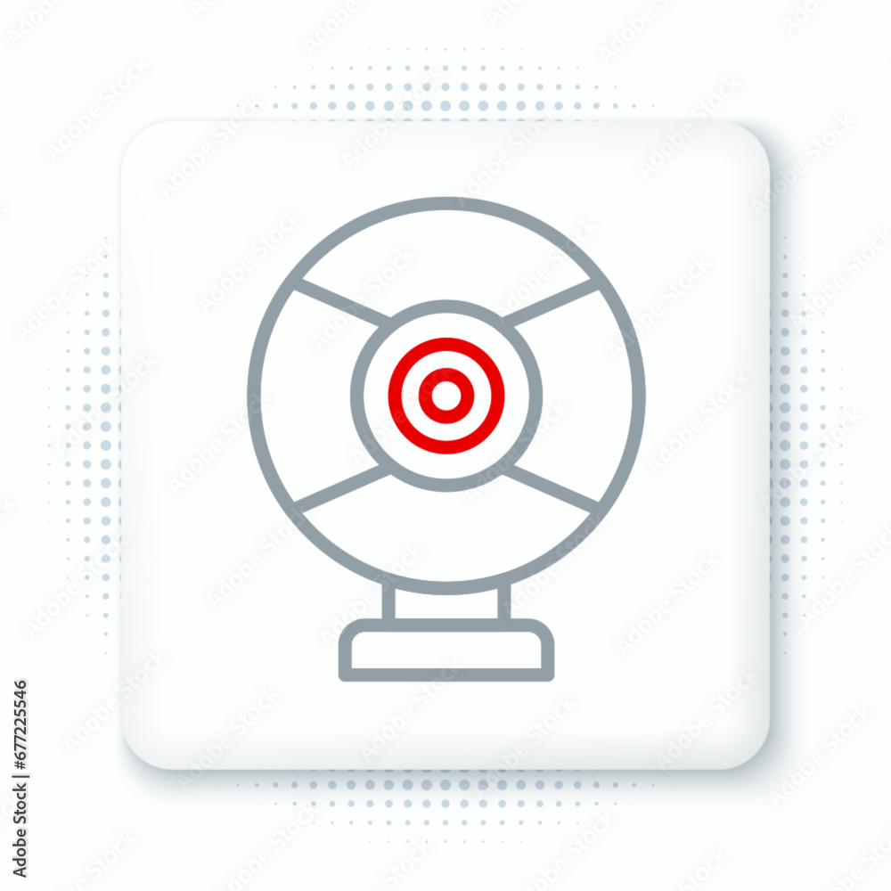 Line Security camera icon isolated on white background. Colorful outline concept. Vector Line Security camera icon isolated on white background. Colorful outline concept. Vector