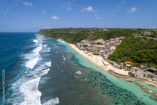 Melasti Beach on sunny day. Bali  Indonesia.