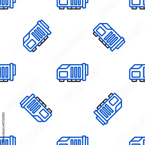 Line Video graphic card icon isolated seamless pattern on white background. Colorful outline concept. Vector