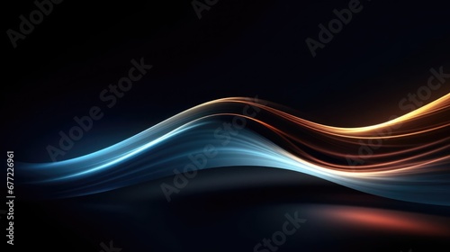 Light Wavy Shape in the Dark 