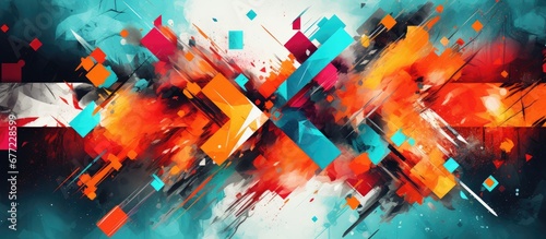 The background of the poster featured an abstract pattern that added texture to the design creating a unique and artistic illustration The concept incorporated digital elements with a grunge