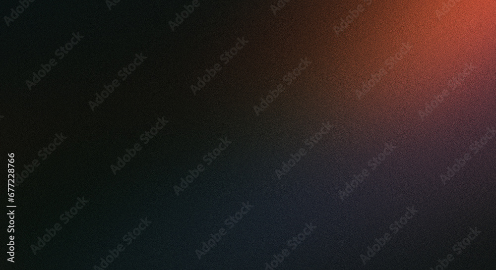 Fototapeta premium black blue red orange , a rough abstract retro vibe background template or spray texture color gradient shine bright light and glow , grainy noise grungy empty space