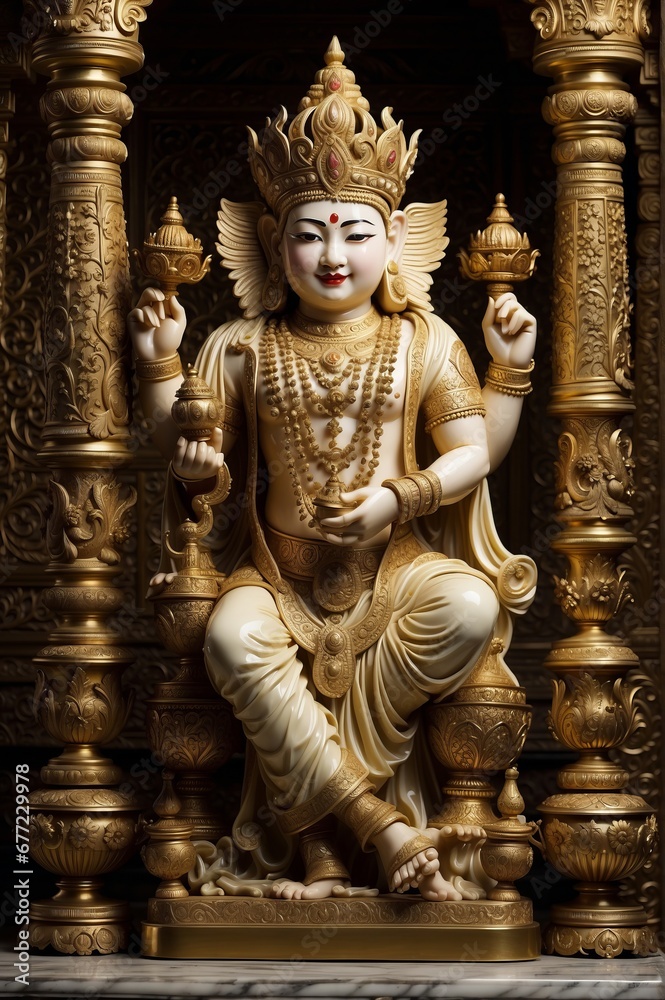 golden Durga maa statue