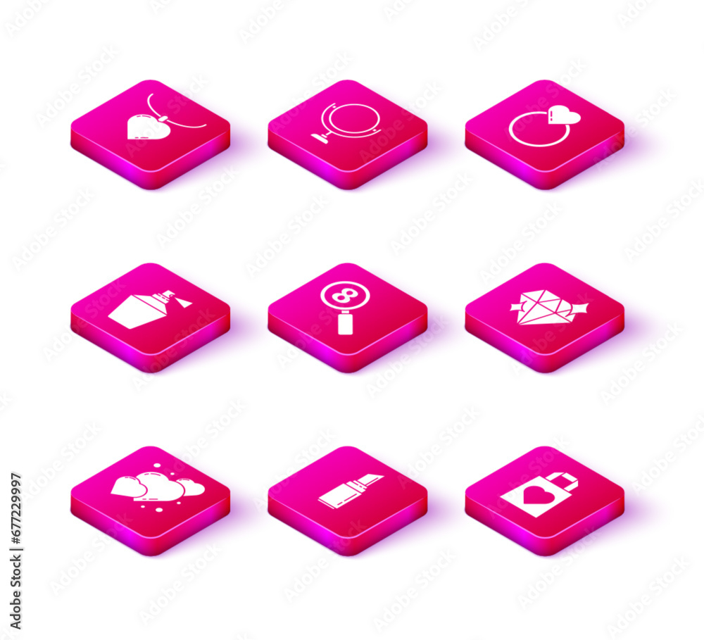 Set Heart, Lipstick, Perfume, Search 8 March, Shopping bag with heart, Diamond, Wedding rings and Round makeup mirror icon. Vector Set Heart, Lipstick, Perfume, Search 8 March, Shopping bag with heart, Diamond, Wedding rings and Round makeup mirror icon. Vector
