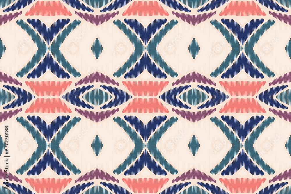 Native pattern american tribal indian ornament pattern geometric ethnic textile texture tribal aztec pattern navajo mexican fabric seamless Vector decoration fashion - obrazy, fototapety, plakaty 