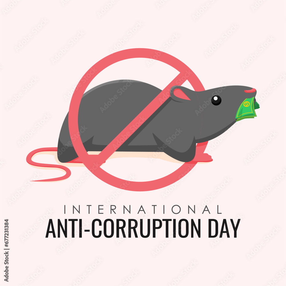 Fototapeta premium international anti corruption day post template vector