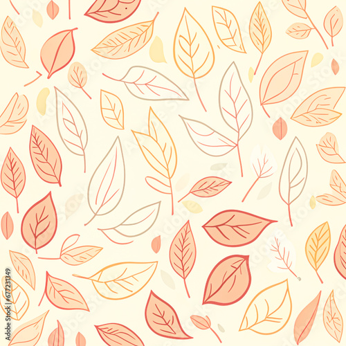 Seamless pattern with autumn leaves.  illustration for your design