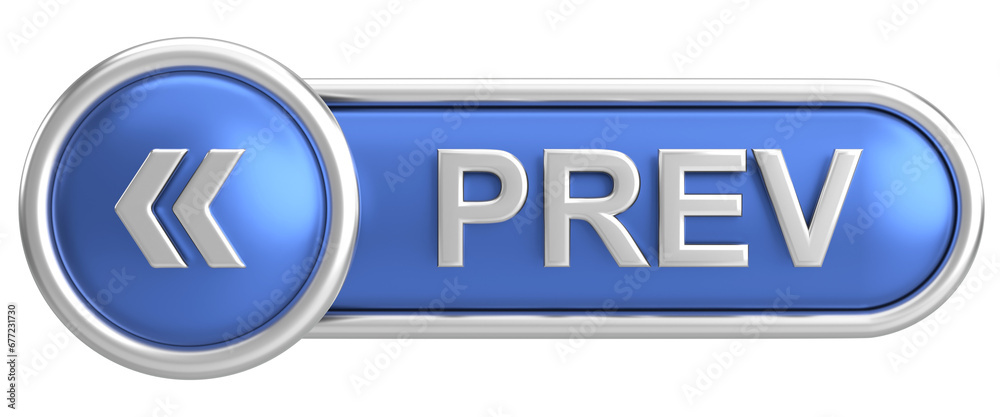 Previous button. Back button. 3D illustration. Previous button. Back button. 3D illustration.