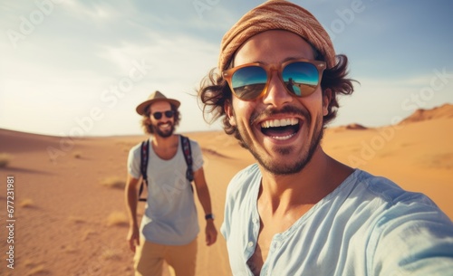 best friends in the desert on vacation © FR-Studio