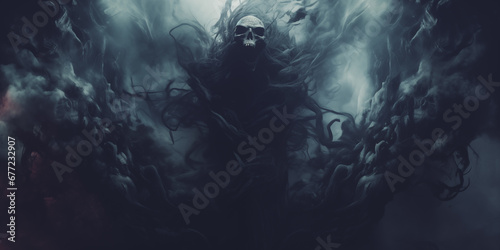 scary fantasy monster coming out of the smoke © Marc Andreu