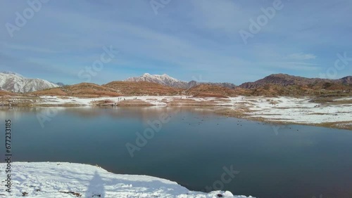 Andes mountain range in the Potrerillos area of ​​Mendoza Argentina